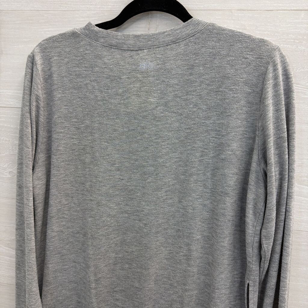 Alo Grey Long Sleeve Top Medium