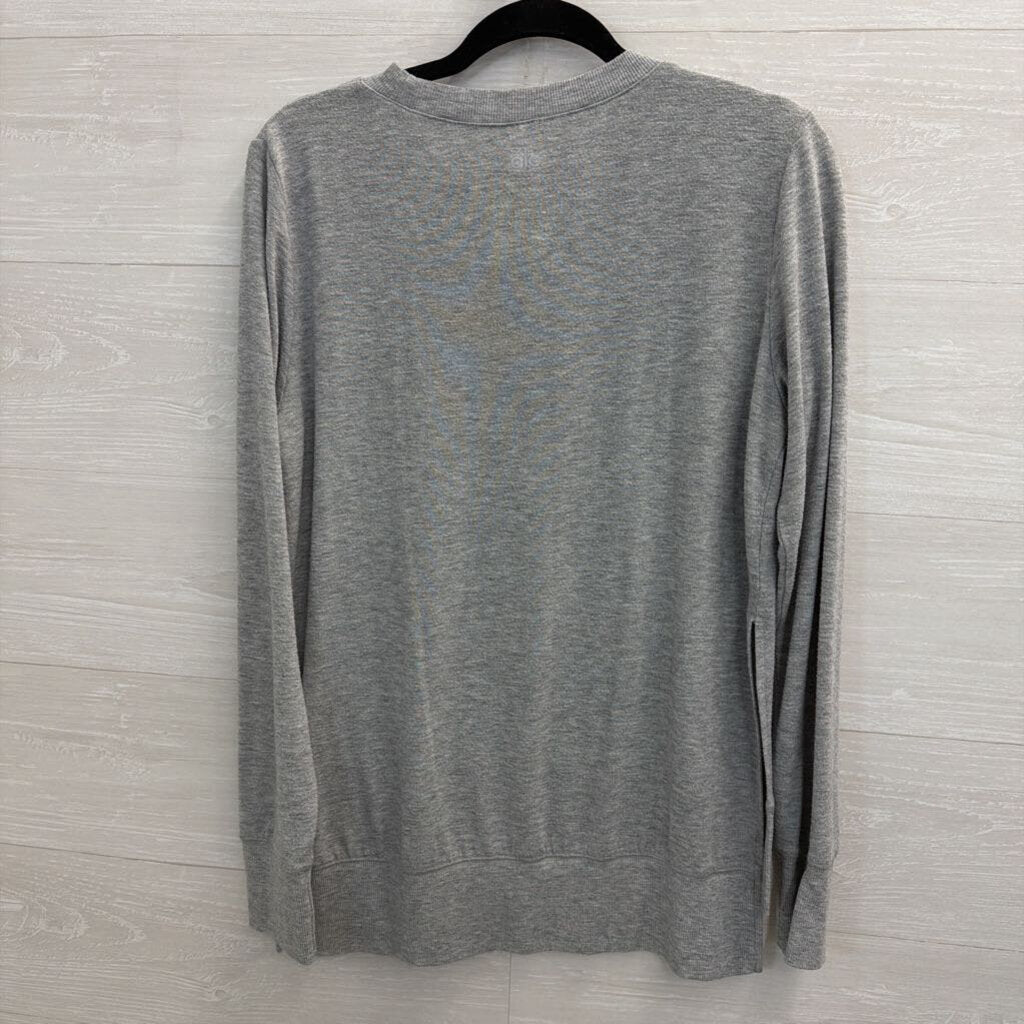 Alo Grey Long Sleeve Top Medium
