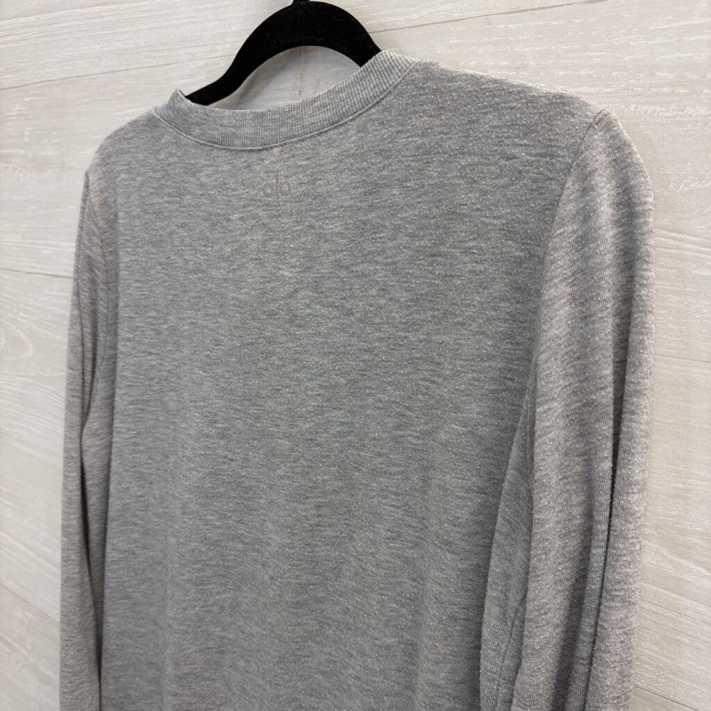 Alo Grey Long Sleeve Top Medium