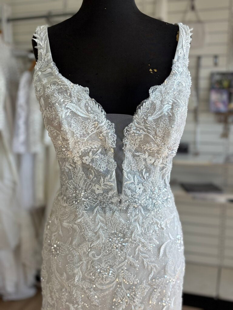 Christina Wu Glitter Lace Fitted Wedding Dress 10