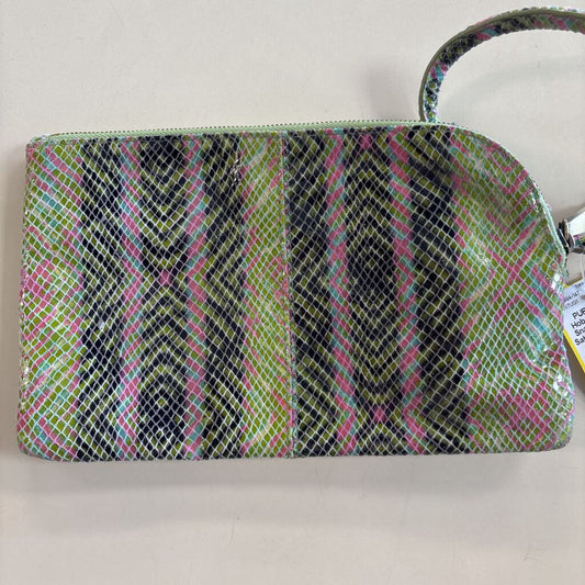 Hobo Green/ Multi Snakeskin Leather Sable Wristlet Clutch