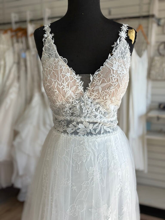 Christina Wu Lace and Tulle Wedding Dress 12
