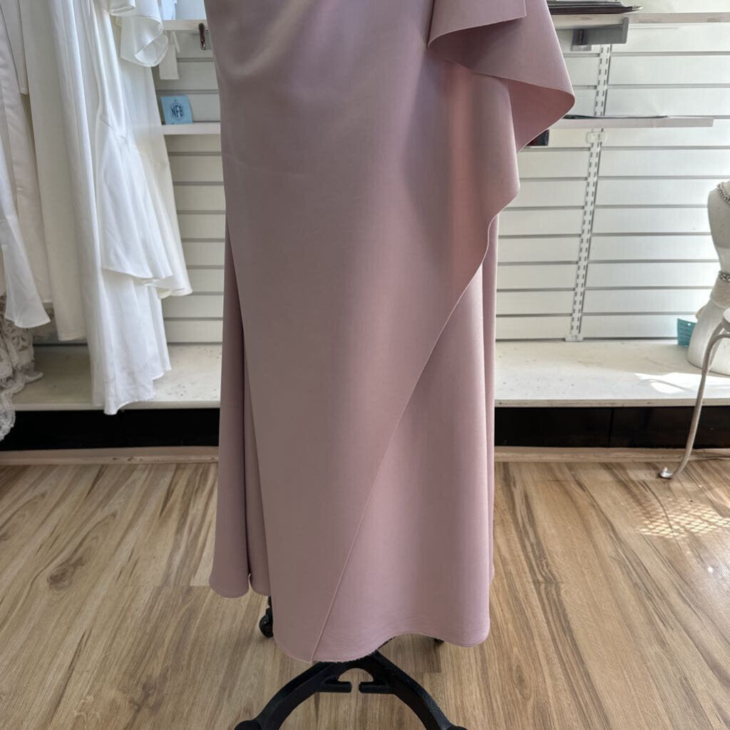 Xscape Pink Off Shoulder Ruffle Detail Long Formal Dress 2