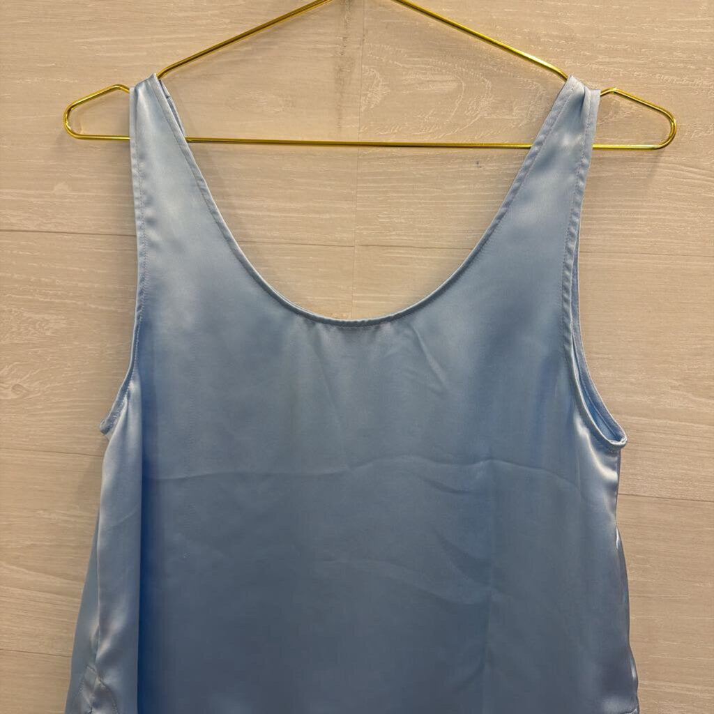 Loft Blue Silky Tank Top Small