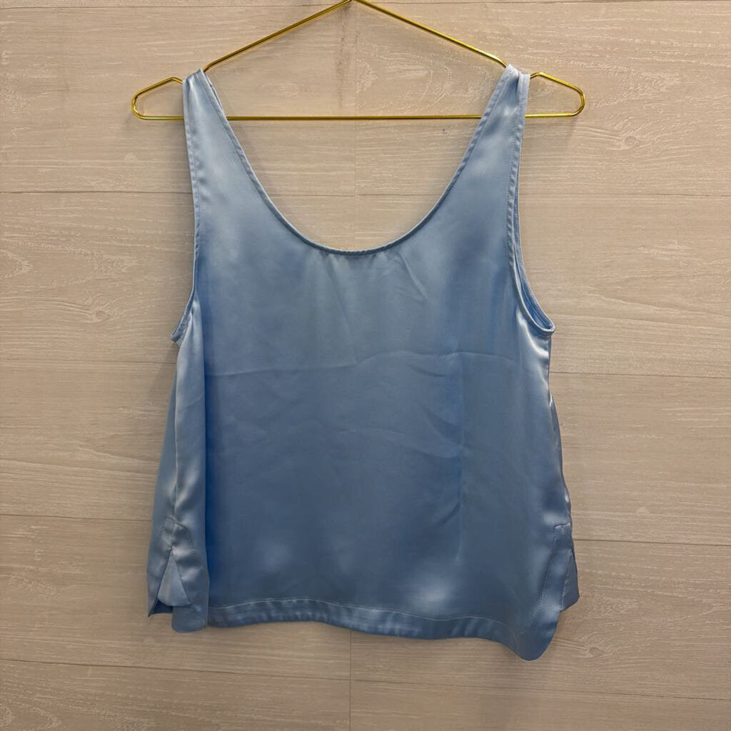 Loft Blue Silky Tank Top Small