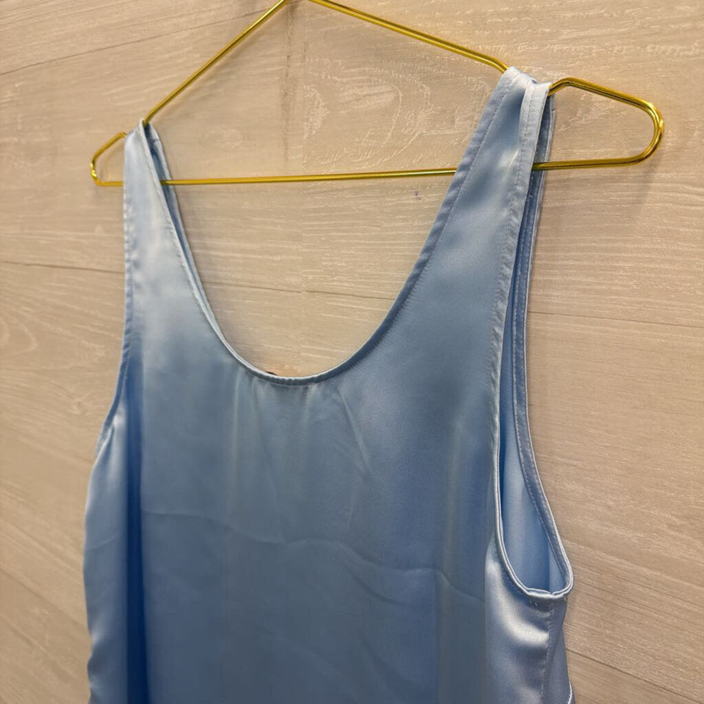 Loft Blue Silky Tank Top Small