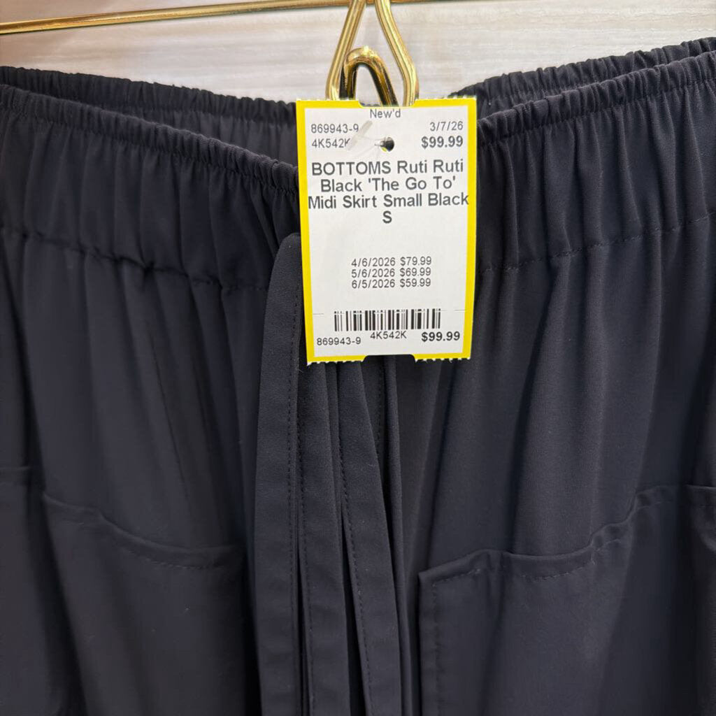 Ruti Black 'The Go To' Midi Skirt Small