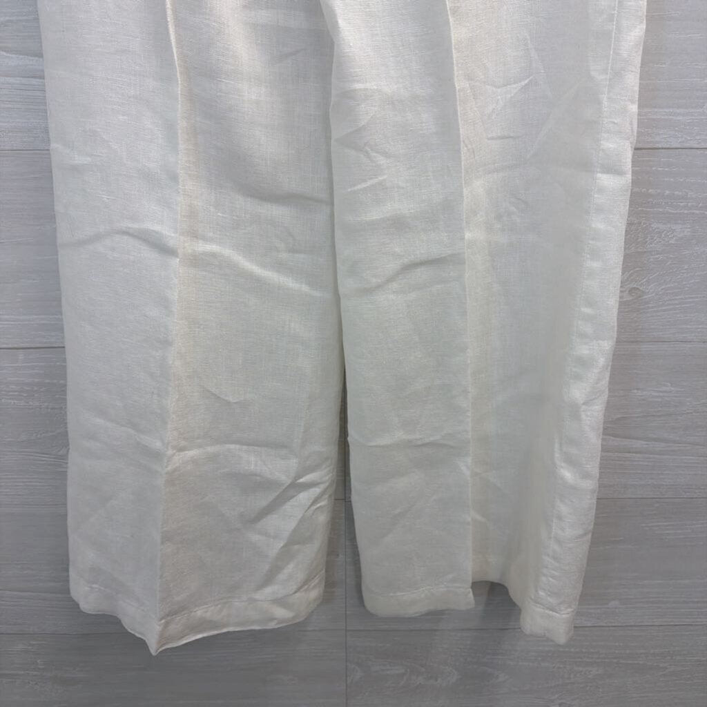 Class White 100% Linen Wide Leg Pants 42