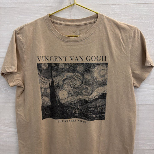 Mighty Fine Brown Van Gogh Short Sleeve Graphic Tee Medium