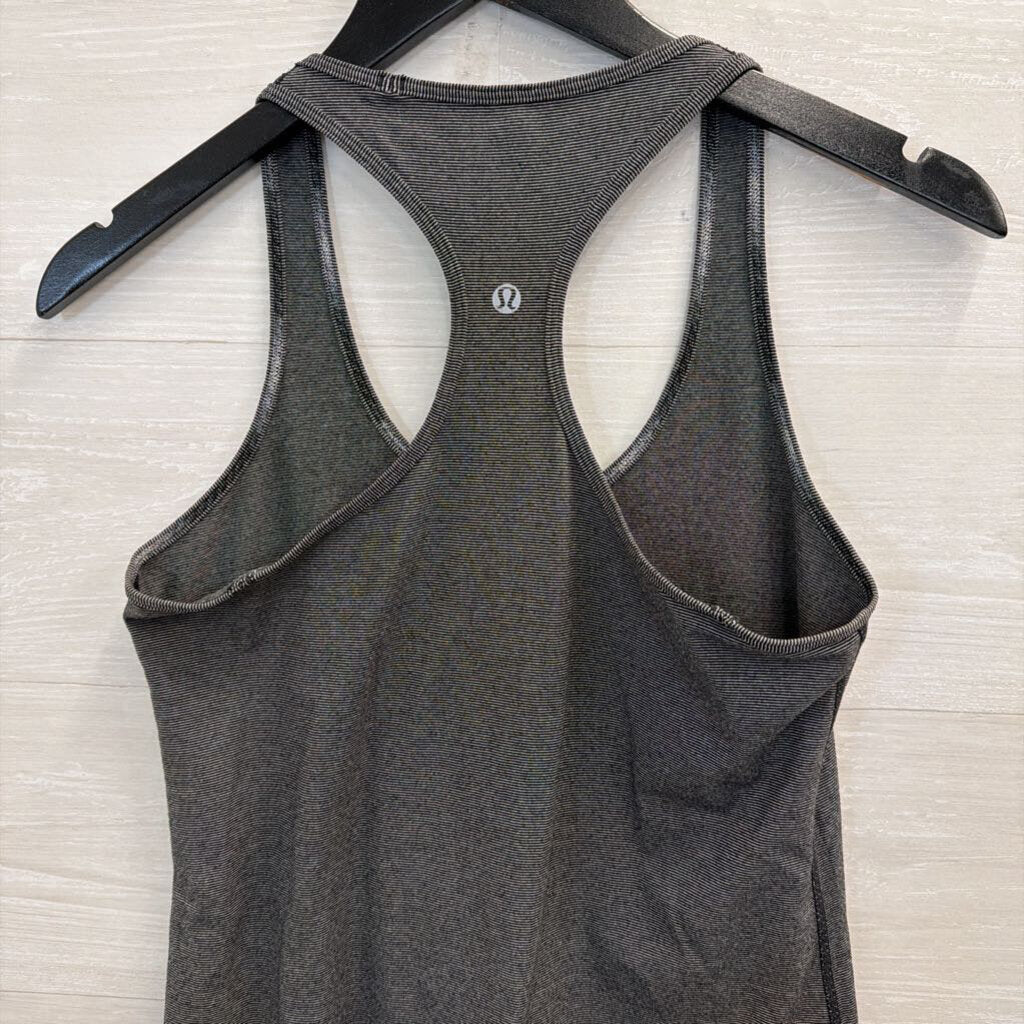 Lululemon Black/ White Striped Tank Top Medium