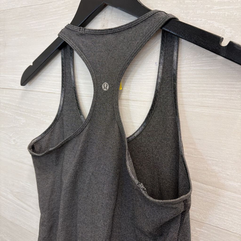 Lululemon Black/ White Striped Tank Top Medium
