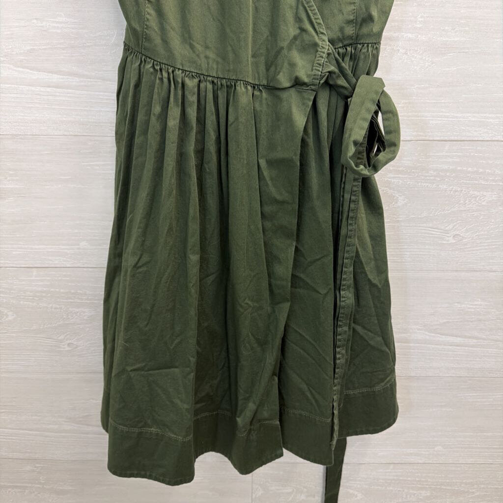 White House Black Market Green Sleeveless Wrap Dress 2