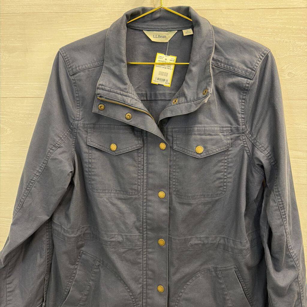 LL Bean Navy BeanFlex Utility Jacket Large