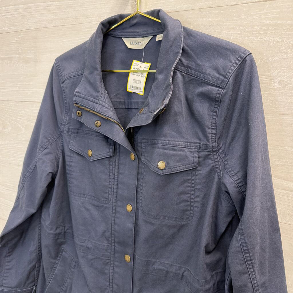 LL Bean Navy BeanFlex Utility Jacket Large