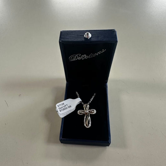 Two Toned Cross Pendant Necklace