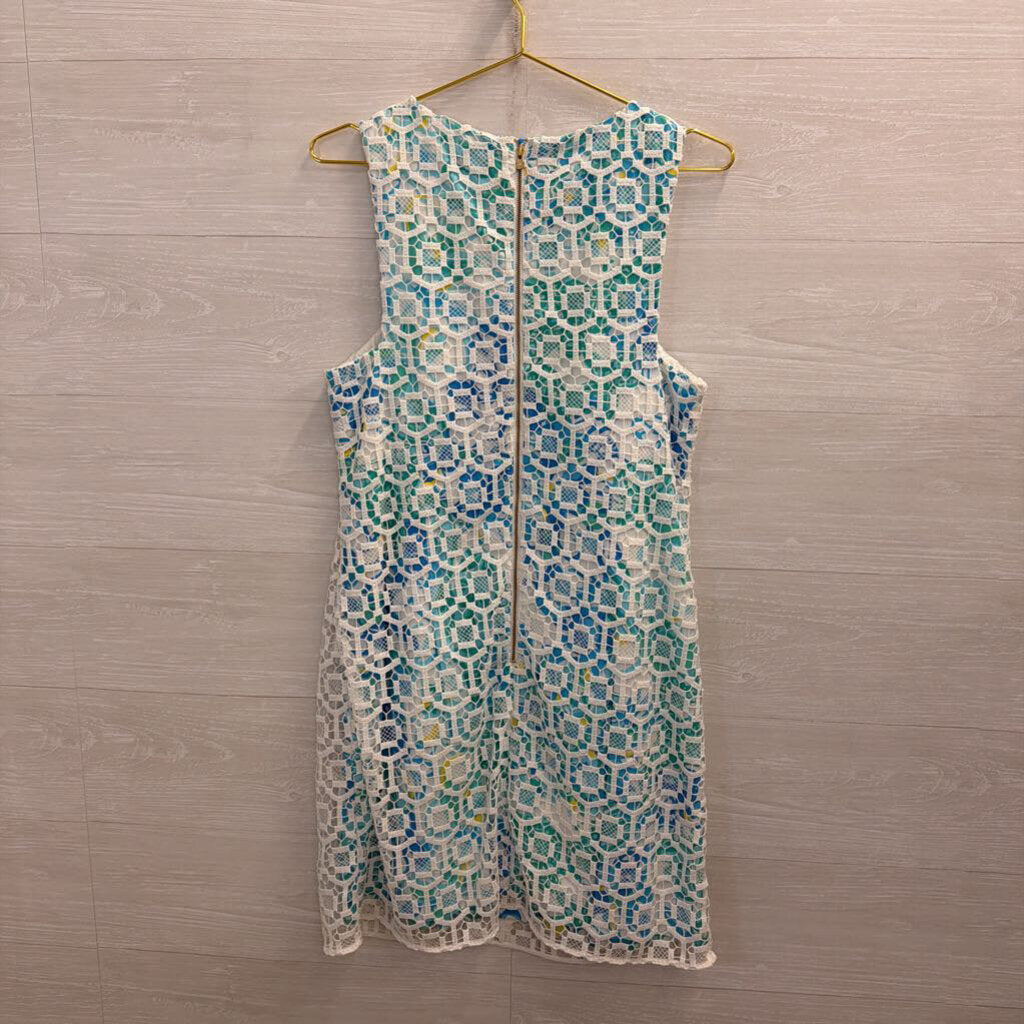 Lilly Pulitzer Blue/ White Rosalie Shift Dress 12