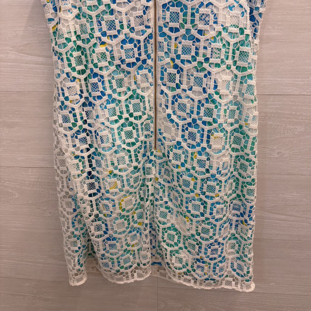 Lilly Pulitzer Blue/ White Rosalie Shift Dress 12