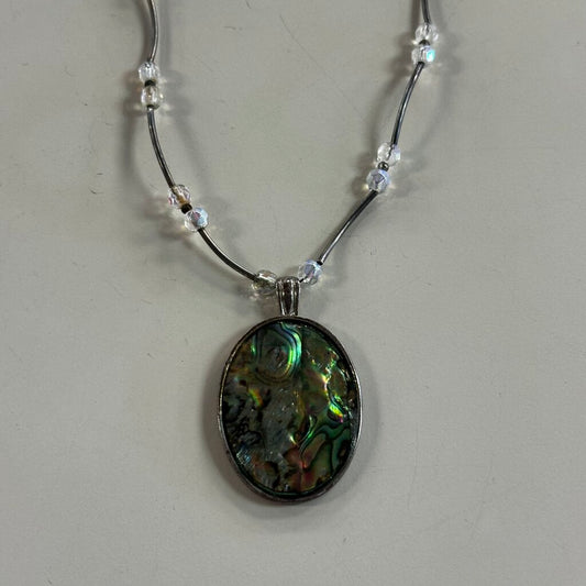Vintage Beaded Pendant Necklace