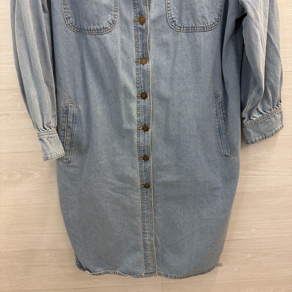 NWT Easel Denim Shirt Dress Large