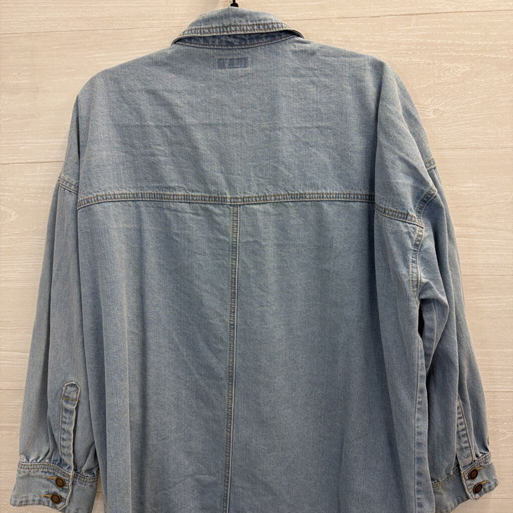 NWT Easel Denim Shirt Dress Large