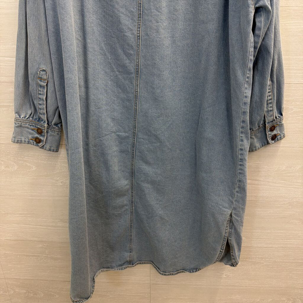 NWT Easel Denim Shirt Dress Large