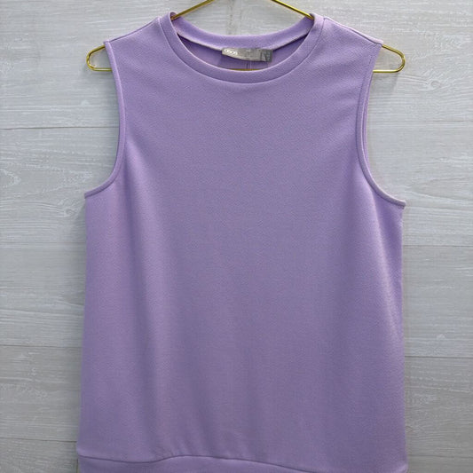 Asos Purple/ Silver Pleated Edge Sleeveless Top 8