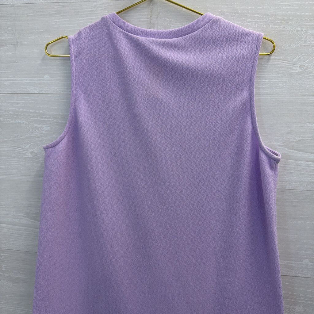 Asos Purple/ Silver Pleated Edge Sleeveless Top 8