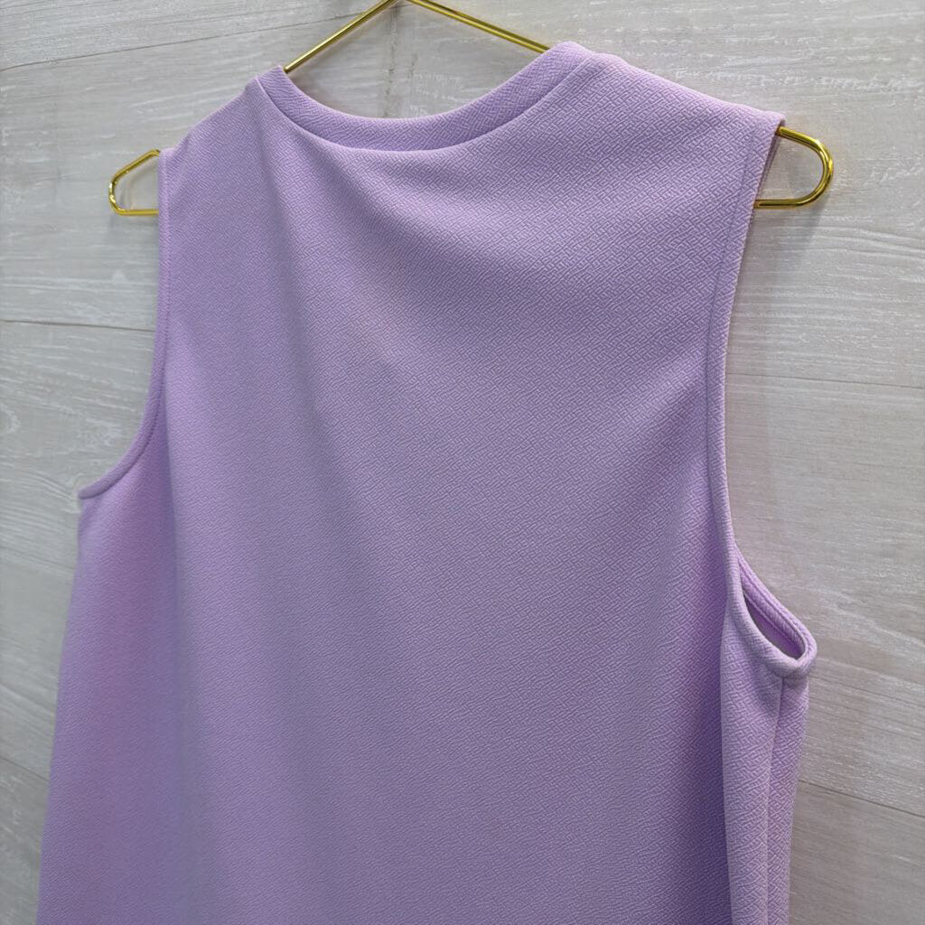 Asos Purple/ Silver Pleated Edge Sleeveless Top 8