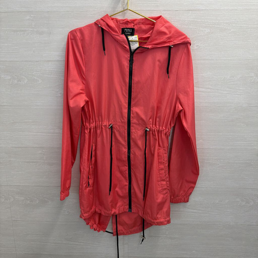 Parka In A Pack Pink Lightweight Zip Up Jacket Small