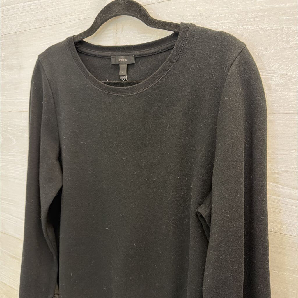 J Crew Black Long Tie Bell Sleeve Top Medium