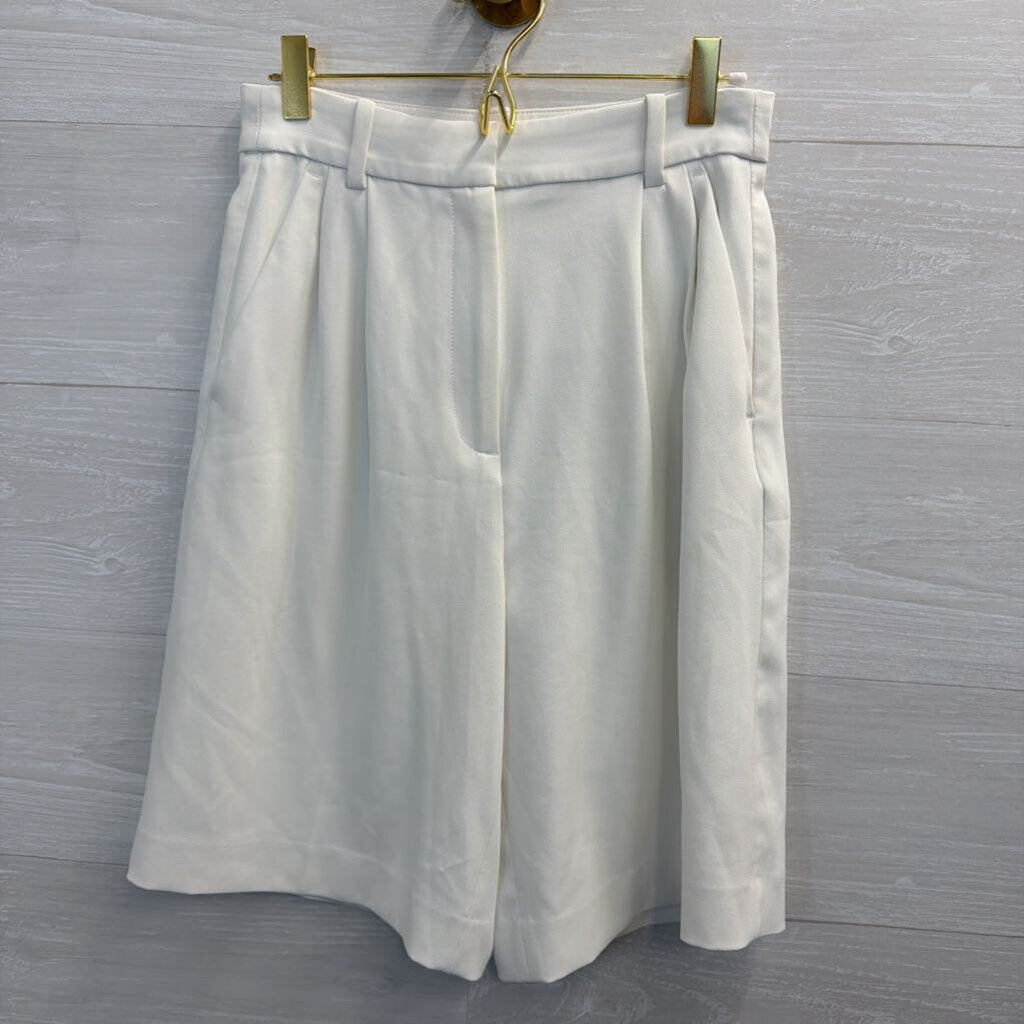 White Long Trouser Shorts 4