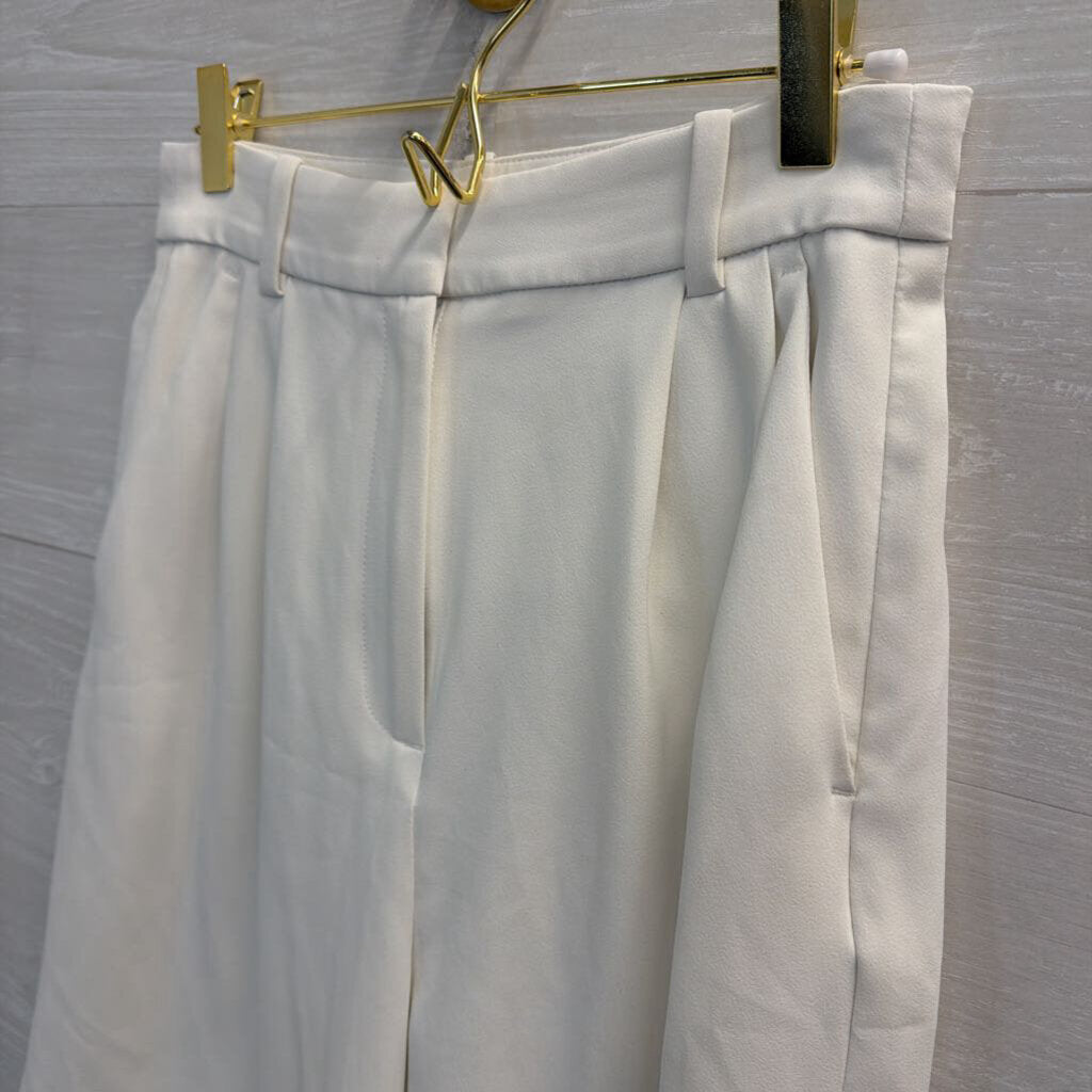 White Long Trouser Shorts 4