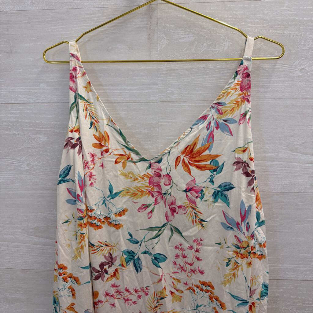 Torrid White/ Multi Floral Print Tank Top 3