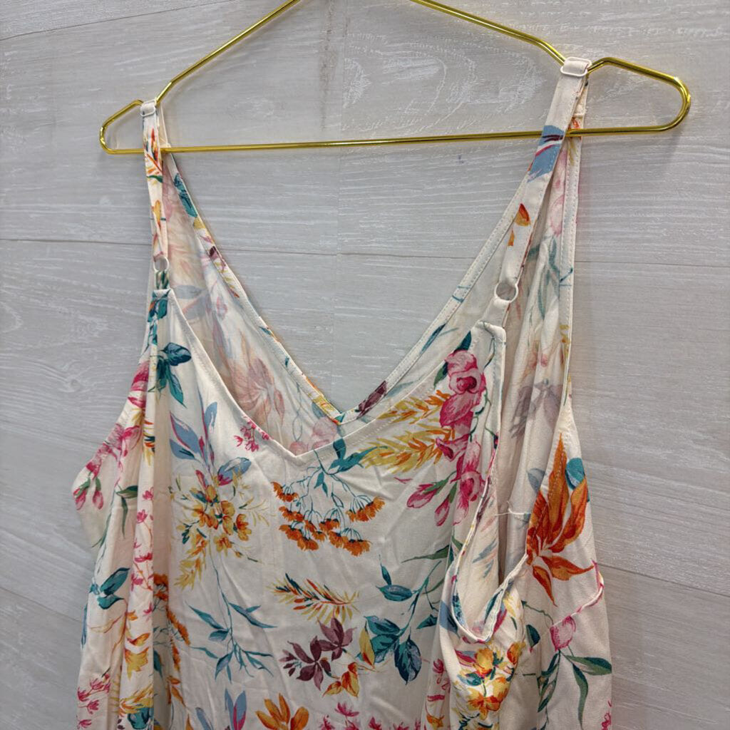 Torrid White/ Multi Floral Print Tank Top 3