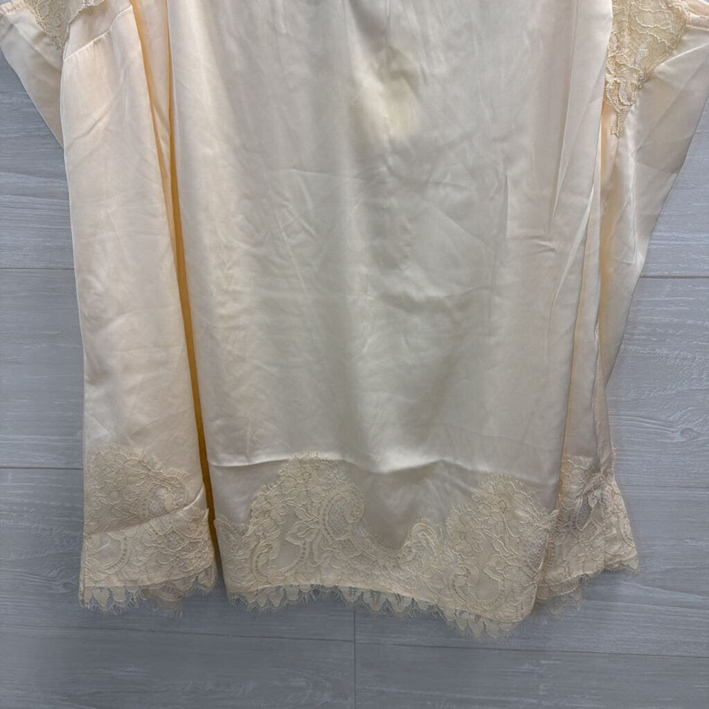 Torrid Cream Silky Lace Trim Tank Top 3