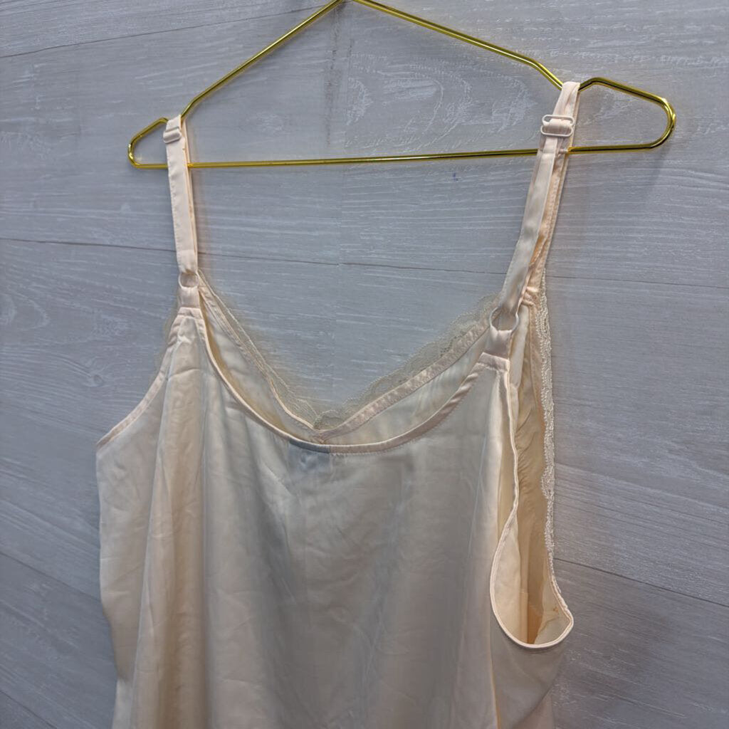 Torrid Cream Silky Lace Trim Tank Top 3