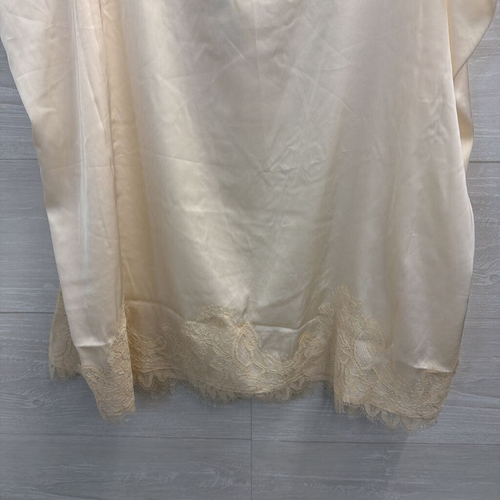 Torrid Cream Silky Lace Trim Tank Top 3