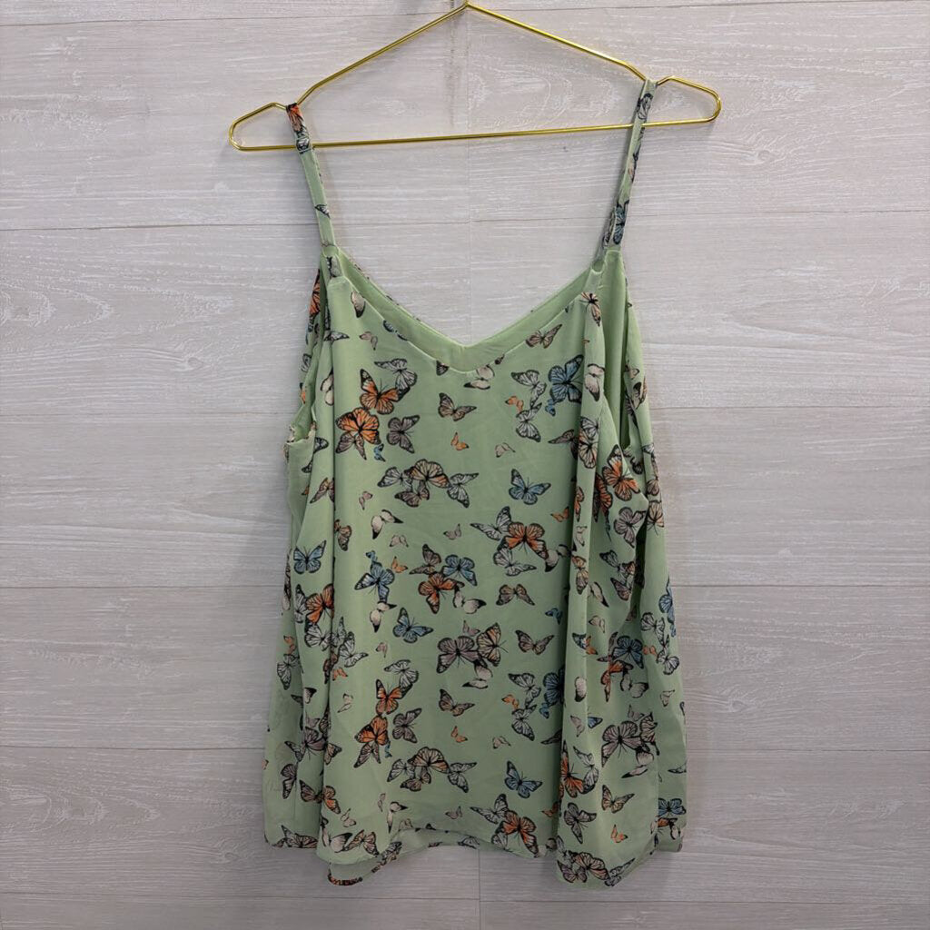 Torrid Green/ Multi Butterfly Print Tank Top 2