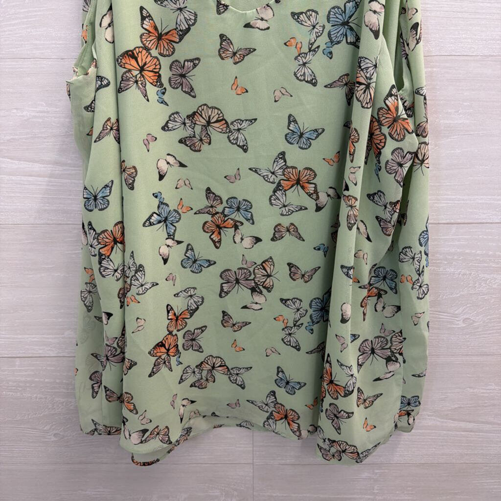 Torrid Green/ Multi Butterfly Print Tank Top 2
