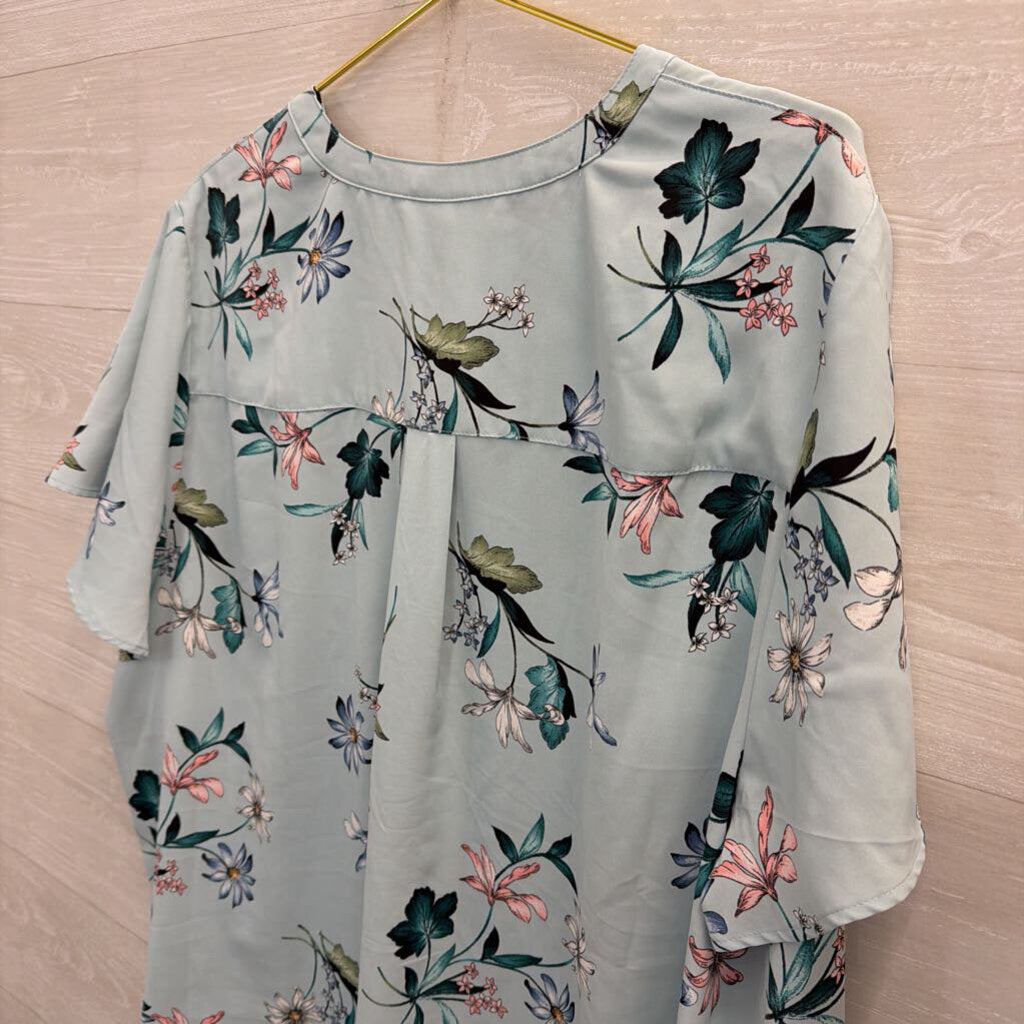 Torrid Blue/ Multi Print Short Sleeve Top 3