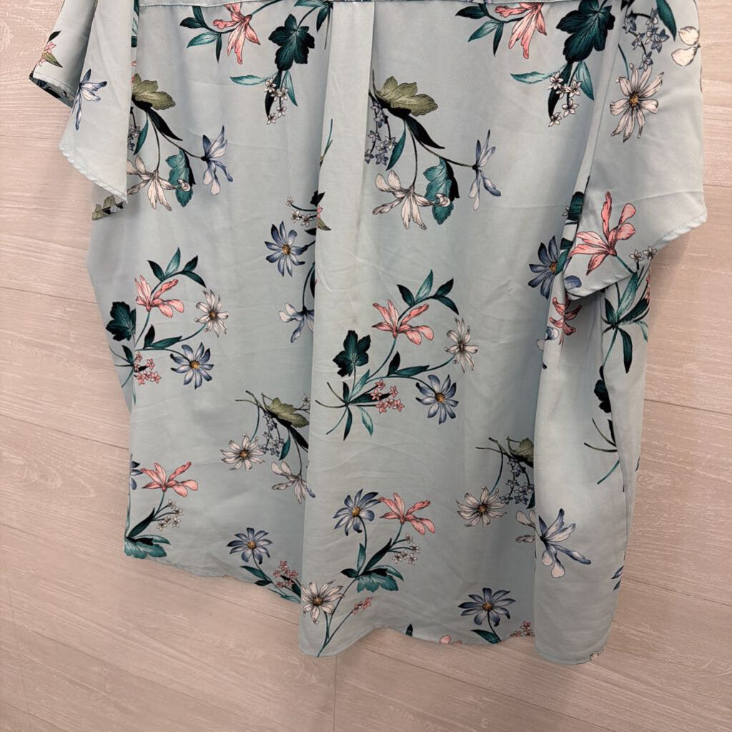 Torrid Blue/ Multi Print Short Sleeve Top 3