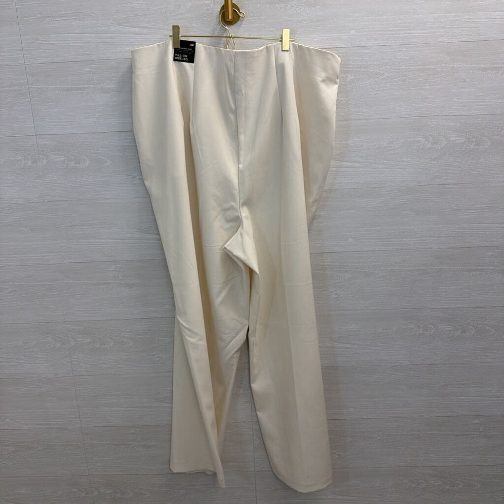 Studio by Torrid Ivory Pull On Wide Leg Trouser Pants 4