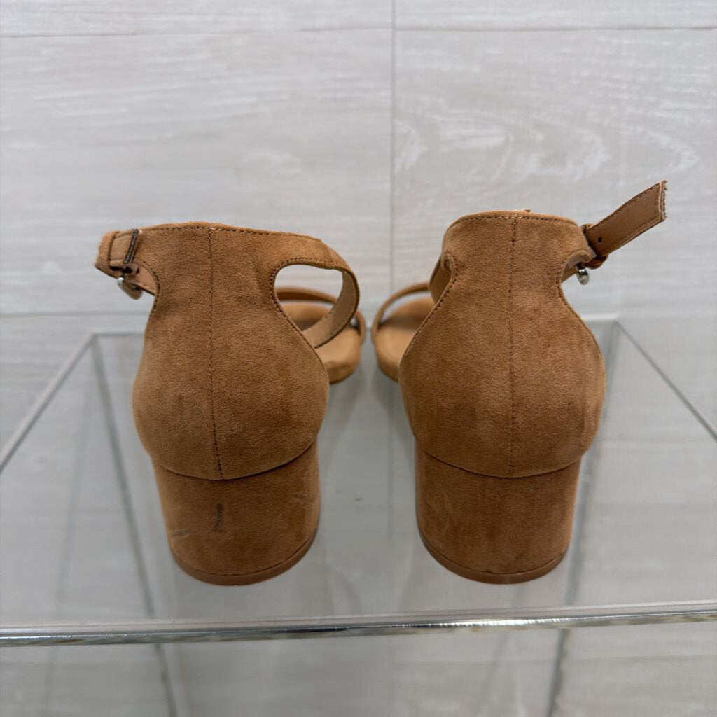 Torrid Brown Suede Ankle Strap Sandal Heels 8.5 Wide
