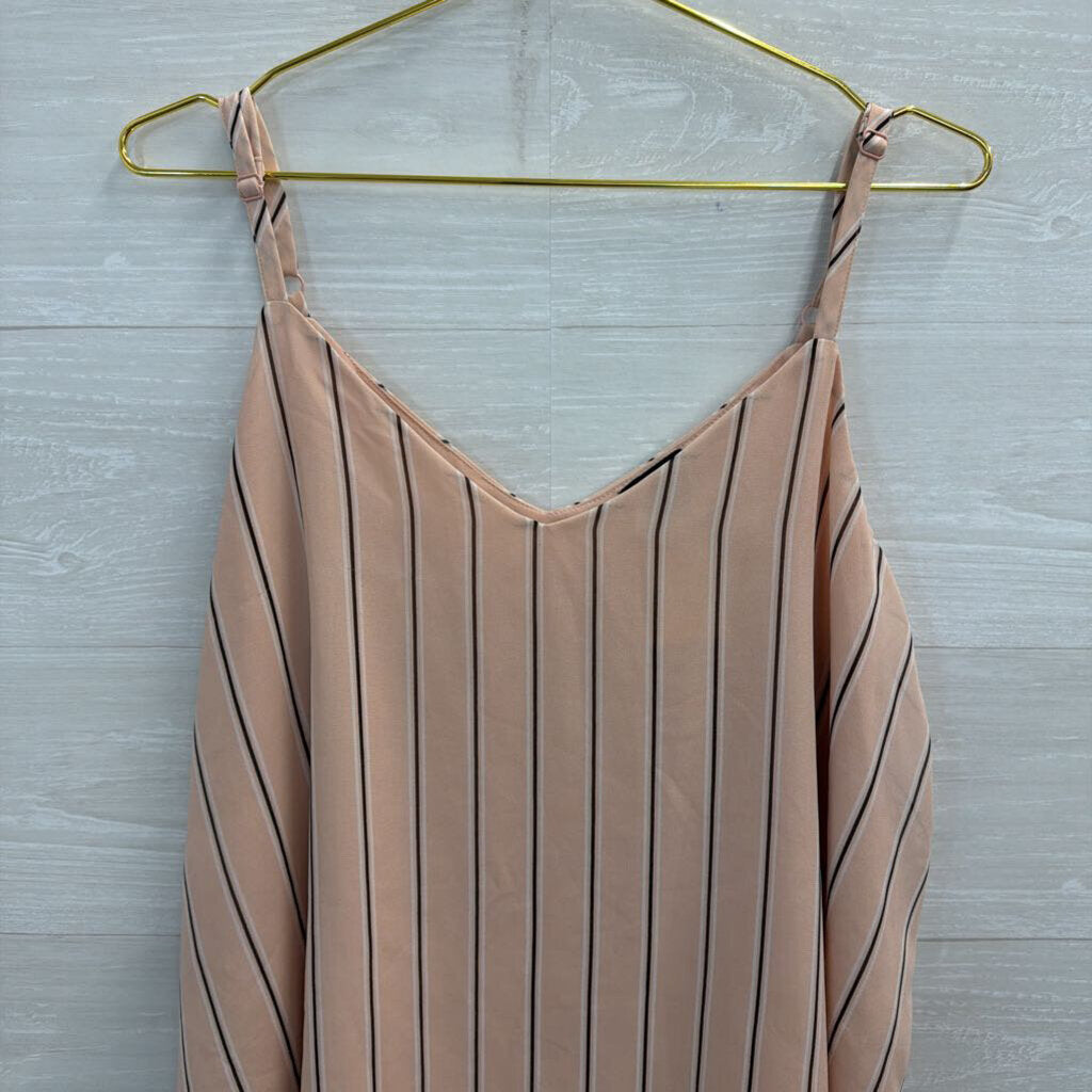 Torrid Pink/ Black Striped Tank Top 1