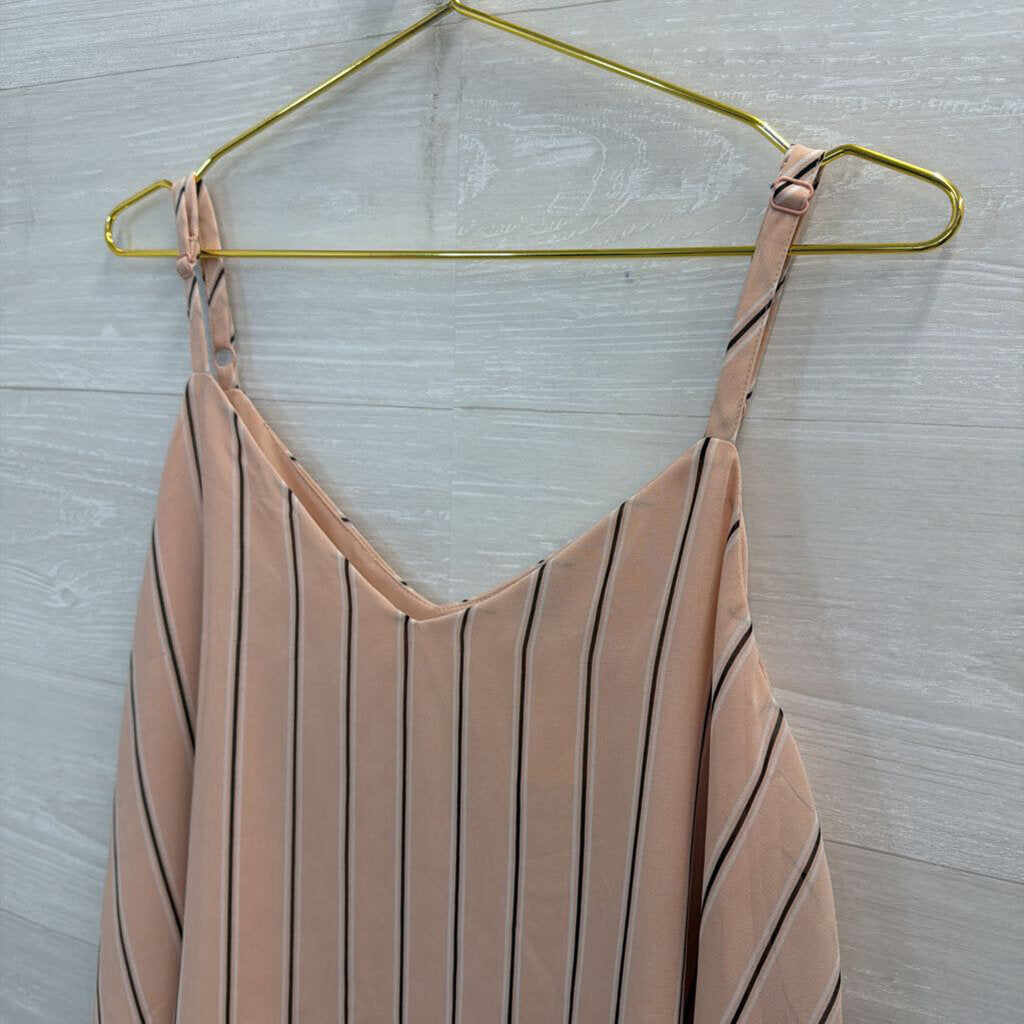 Torrid Pink/ Black Striped Tank Top 1
