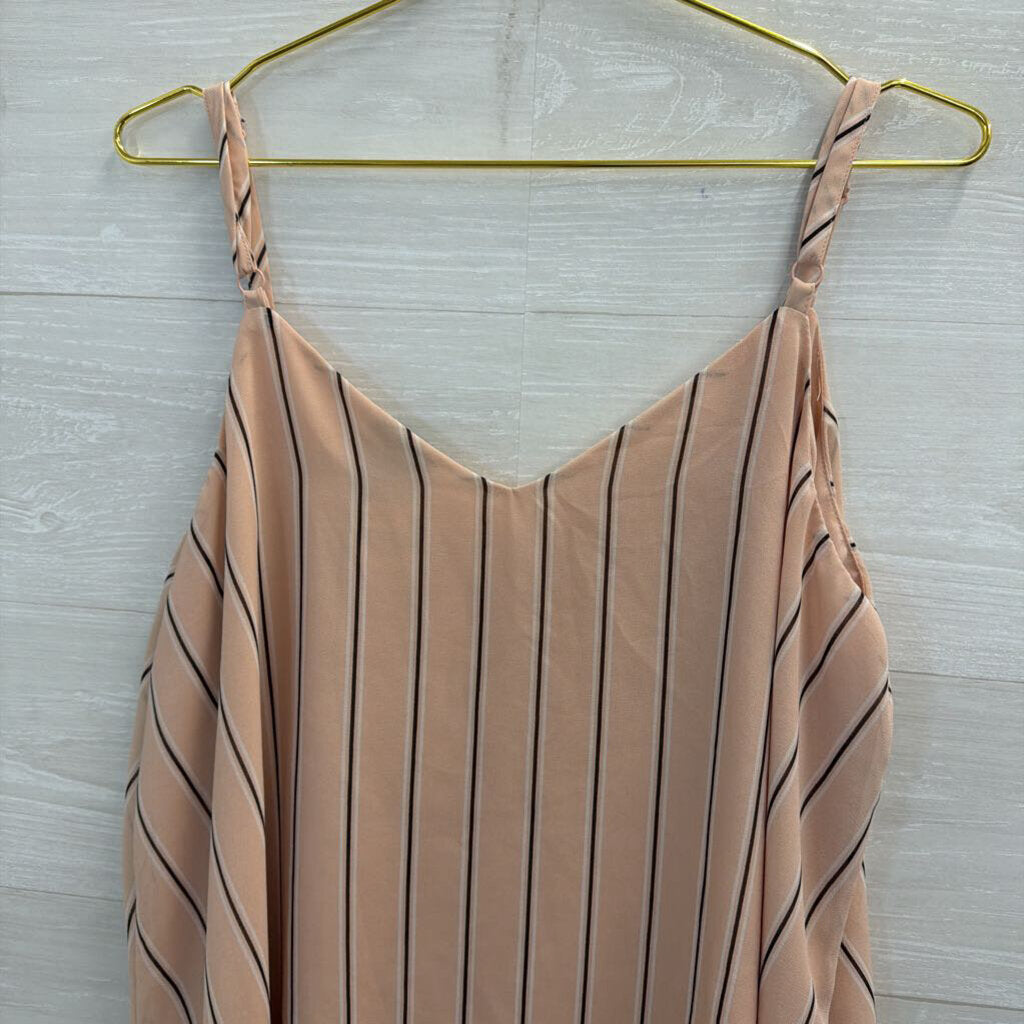 Torrid Pink/ Black Striped Tank Top 1
