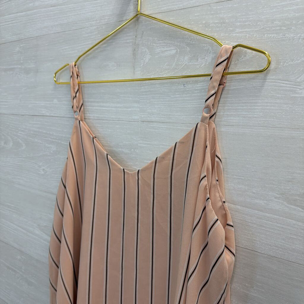 Torrid Pink/ Black Striped Tank Top 1