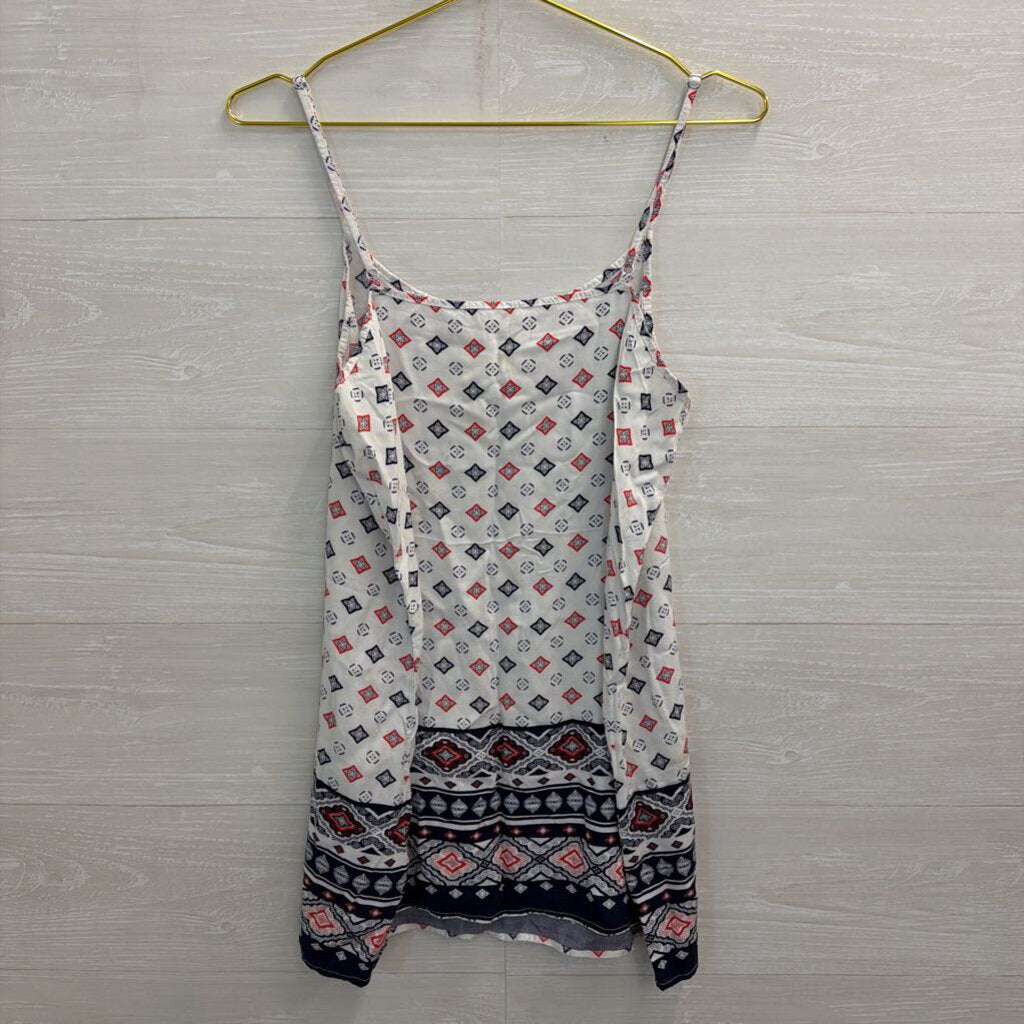 Cotton On White/ Multi Print Tank Top Large