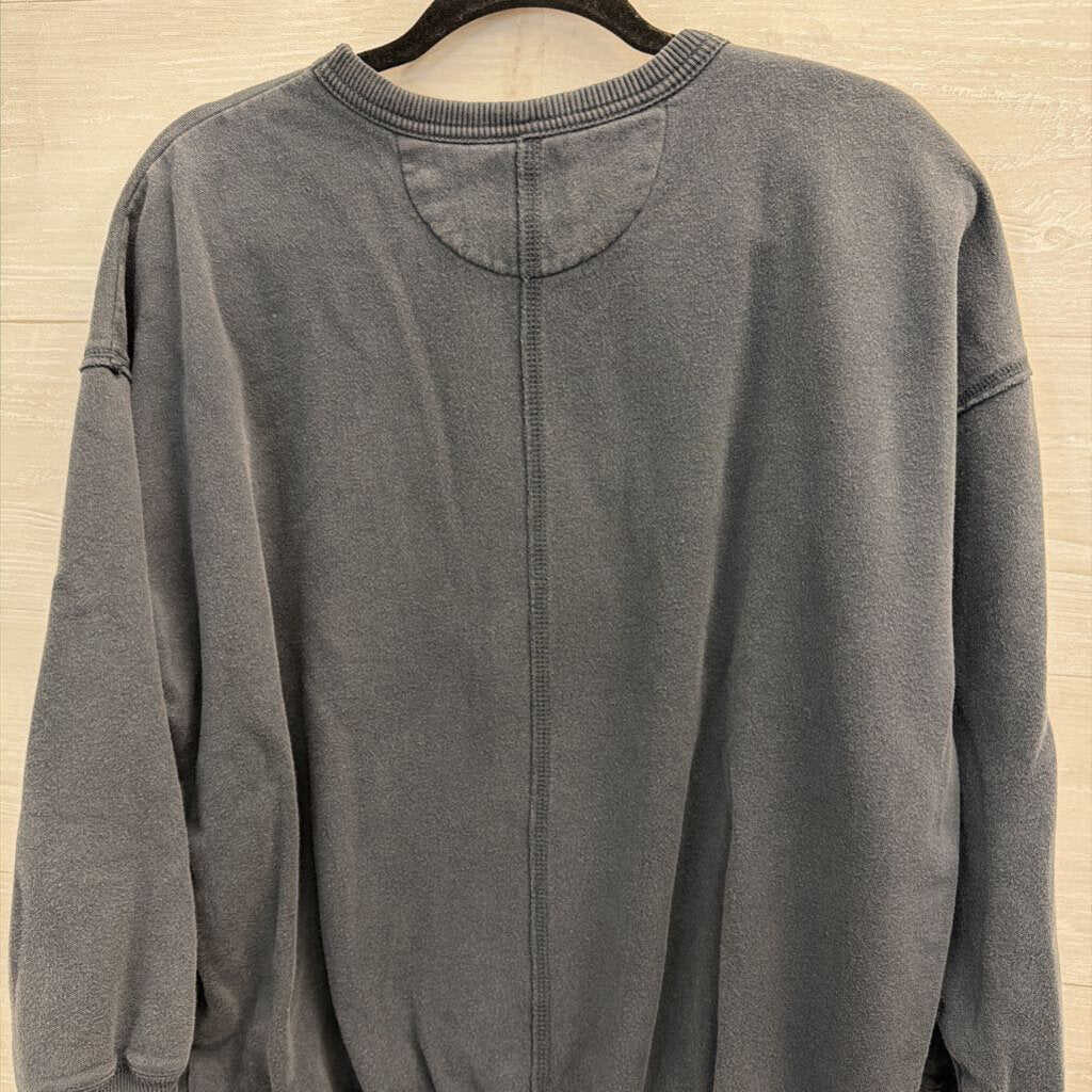 American Eagle Blue Let's Hang Out Crewneck Pullover Extra Small