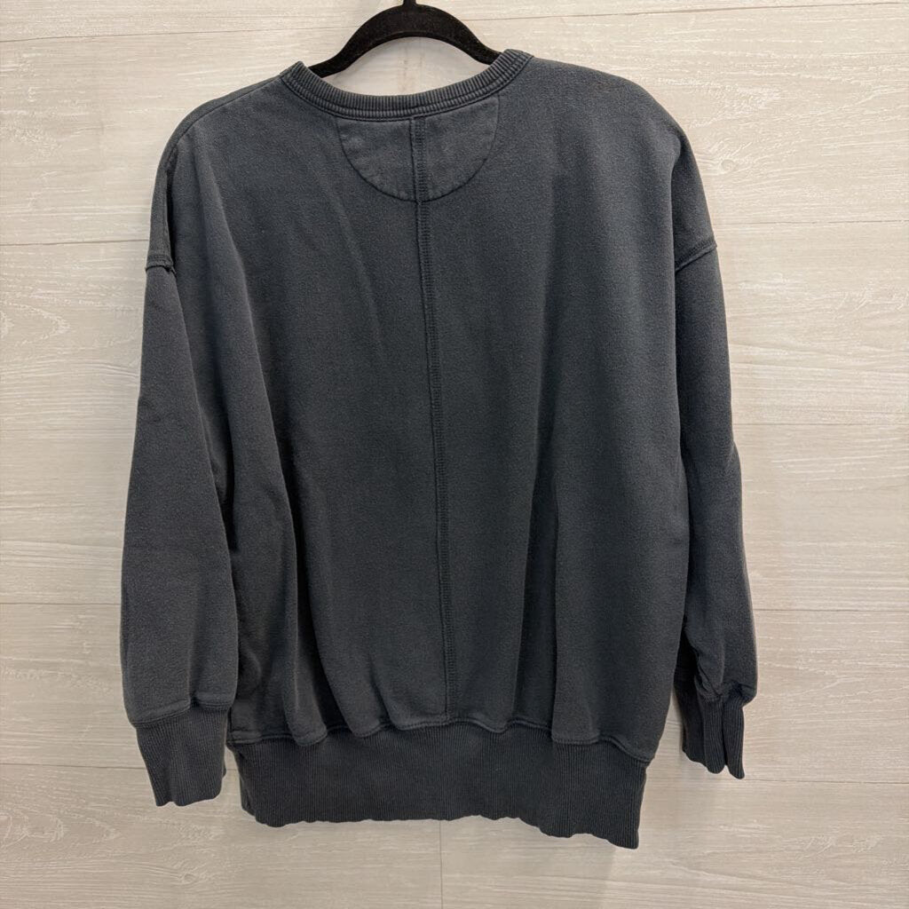 American Eagle Blue Let's Hang Out Crewneck Pullover Extra Small